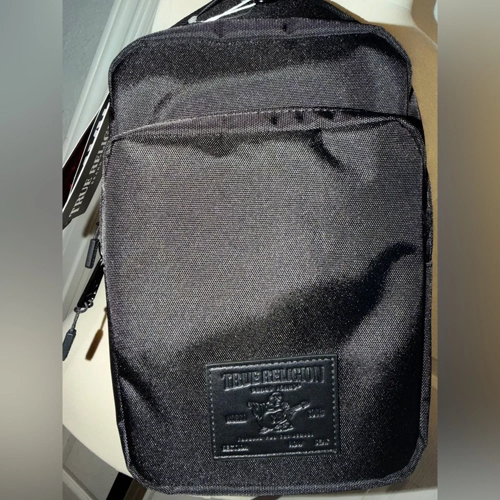 True Religion Black Men's Sling Crossbody Bag